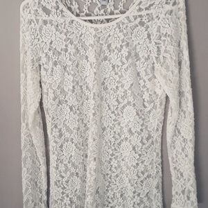 Flower Lace Shirt Blouse